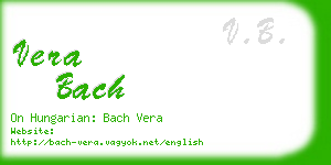 vera bach business card